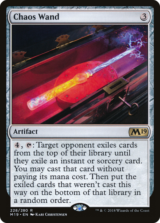Chaos Wand (M19-228) - Core Set 2019 - Premium MTG Single from Wizards of the Coast - Just $0.08! Shop now at Game Crave Tournament Store