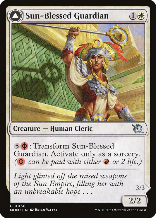 Sun-Blessed Guardian // Furnace-Blessed Conqueror (MOM-038) - March of the Machine - Premium MTG Single from Wizards of the Coast - Just $0.25! Shop now at Game Crave Tournament Store