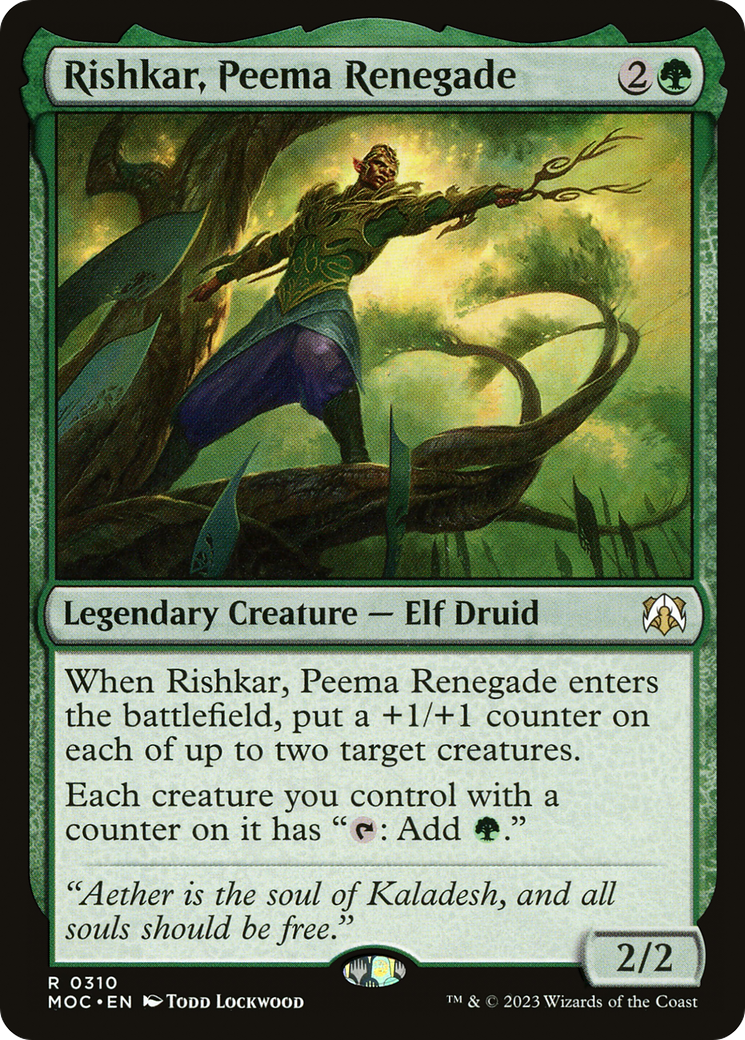 Rishkar, Peema Renegade (MOC-310) - March of the Machine Commander - Premium MTG Single from Wizards of the Coast - Just $0.25! Shop now at Game Crave Tournament Store