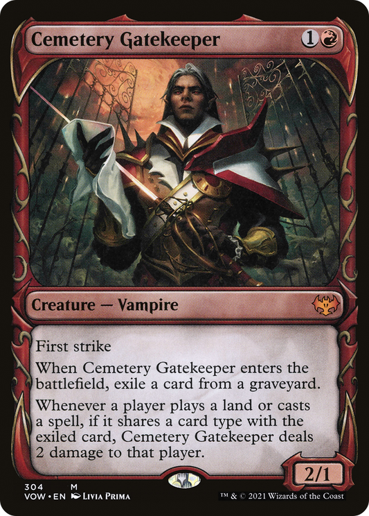 Cemetery Gatekeeper (VOW-304) - Innistrad: Crimson Vow: (Showcase) - Premium MTG Single from Wizards of the Coast - Just $0.61! Shop now at Game Crave Tournament Store