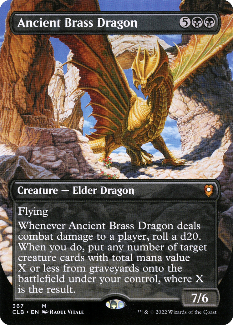 Ancient Brass Dragon (CLB-367) - Commander Legends: Battle for Baldur's Gate (Borderless) - Premium MTG Single from Wizards of the Coast - Just $10.58! Shop now at Game Crave Tournament Store