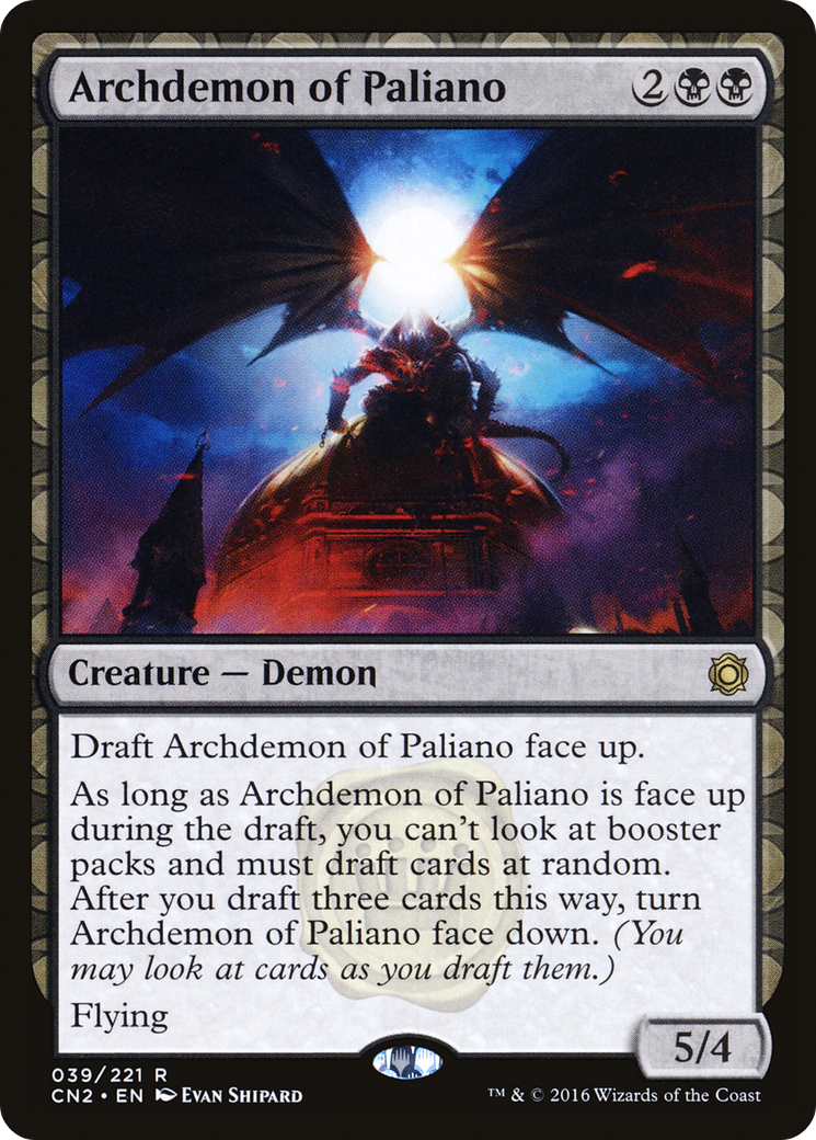 Archdemon of Paliano (CN2-039) - Conspiracy: Take the Crown: (draft) Foil - Premium MTG Single from Wizards of the Coast - Just $0.13! Shop now at Game Crave Tournament Store