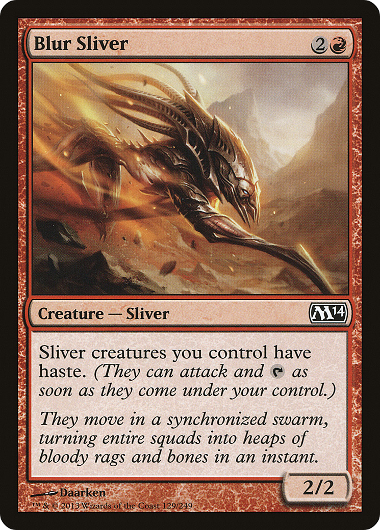 Blur Sliver (M14-129) - Magic 2014 Foil - Premium MTG Single from Wizards of the Coast - Just $0.93! Shop now at Game Crave Tournament Store