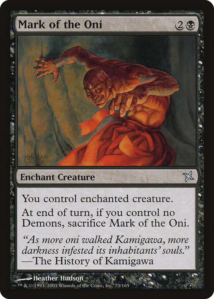 Mark of the Oni (BOK-073) - Betrayers of Kamigawa Foil - Premium MTG Single from Wizards of the Coast - Just $1.33! Shop now at Game Crave Tournament Store