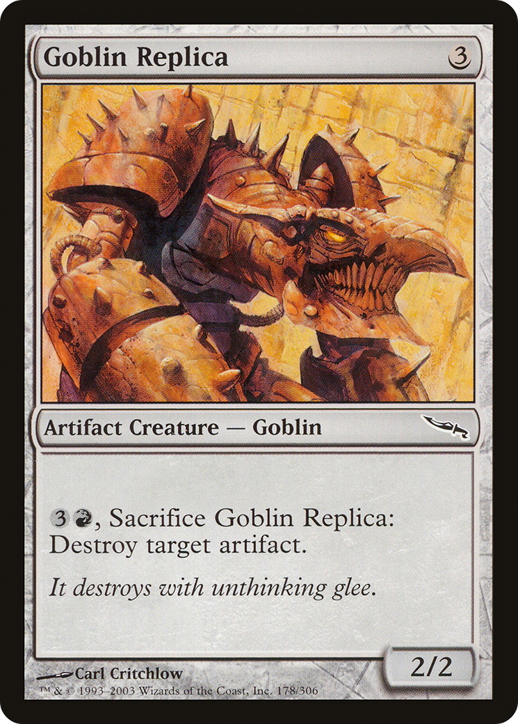 Goblin Replica (MRD-178) - Mirrodin Foil - Premium MTG Single from Wizards of the Coast - Just $0.09! Shop now at Game Crave Tournament Store