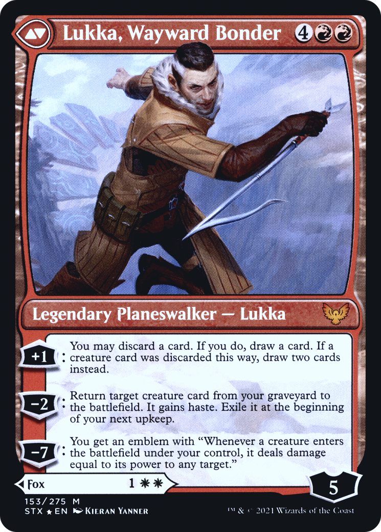 Mila, Crafty Companion // Lukka, Wayward Bonder (PSTX-153S) - Strixhaven: School of Mages Promos Foil - Premium MTG Single from Wizards of the Coast - Just $1.07! Shop now at Game Crave Tournament Store