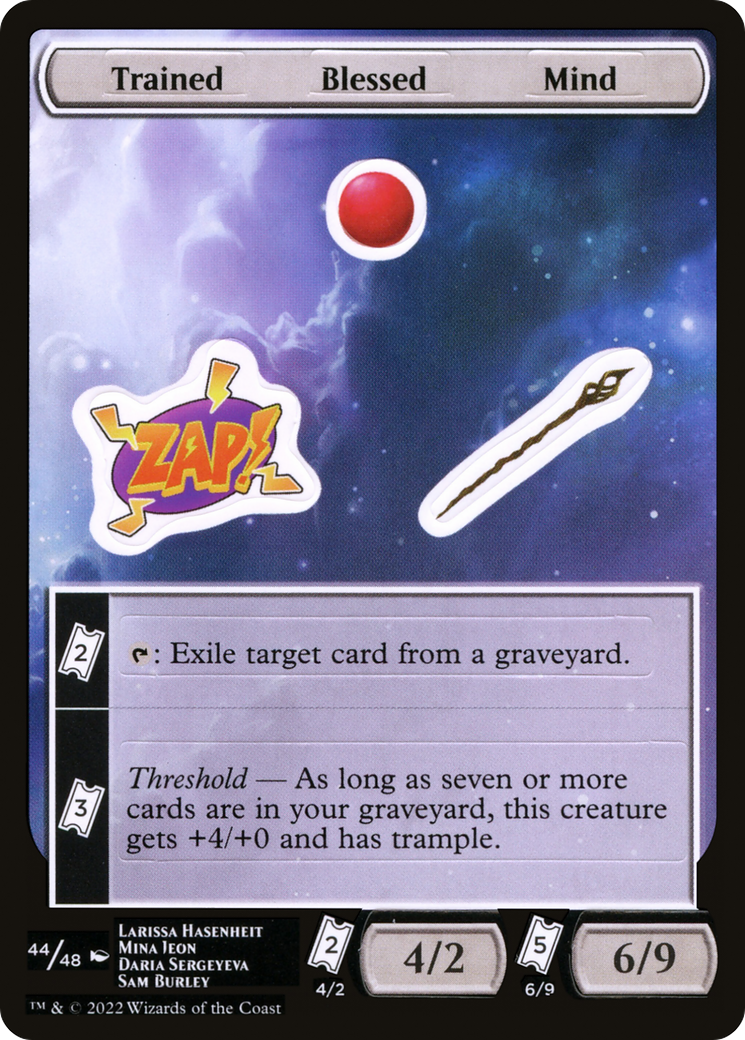 Trained Blessed Mind (SUNF-044) - Unfinity Sticker Sheets - Premium MTG Single from Wizards of the Coast - Just $0.38! Shop now at Game Crave Tournament Store