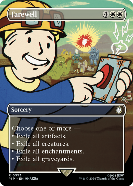 Farewell (PIP-353) - Fallout (Borderless) - Premium MTG Single from Wizards of the Coast - Just $13.54! Shop now at Game Crave Tournament Store
