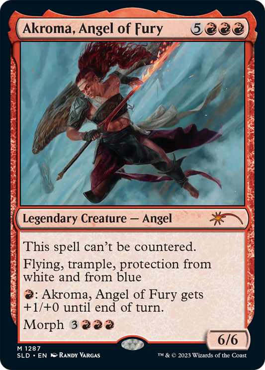 Akroma, Angel of Fury (SLD-1287) - Secret Lair Drop - Premium MTG Single from Wizards of the Coast - Just $0.39! Shop now at Game Crave Tournament Store