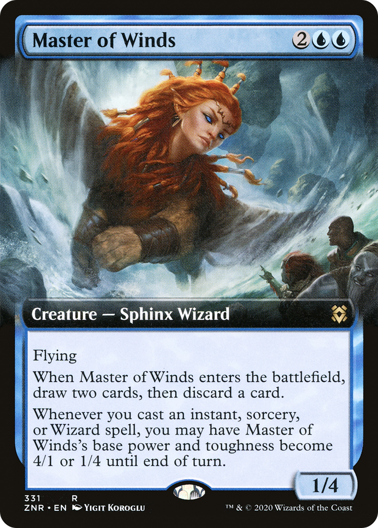 Master of Winds (ZNR-331) - Zendikar Rising: (Extended Art) Foil - Premium MTG Single from Wizards of the Coast - Just $0.08! Shop now at Game Crave Tournament Store