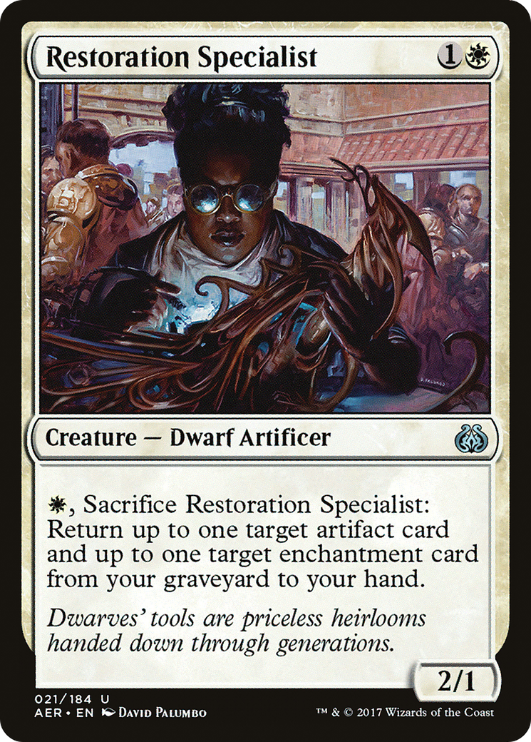 Restoration Specialist (AER-021) - Aether Revolt - Premium MTG Single from Wizards of the Coast - Just $0.08! Shop now at Game Crave Tournament Store