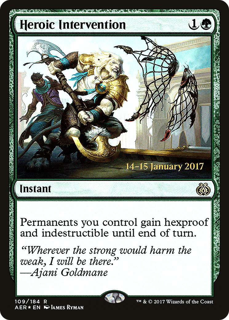 Heroic Intervention (PAER-109S) - Aether Revolt Promos Foil - Premium MTG Single from Wizards of the Coast - Just $4.01! Shop now at Game Crave Tournament Store