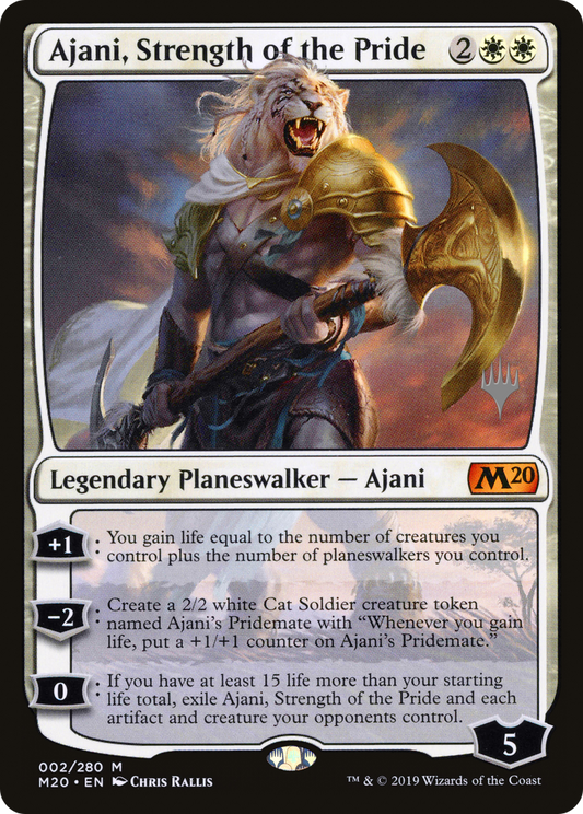 Ajani, Strength of the Pride (PM20-02P) - Core Set 2020 Promos - Premium MTG Single from Wizards of the Coast - Just $1.20! Shop now at Game Crave Tournament Store