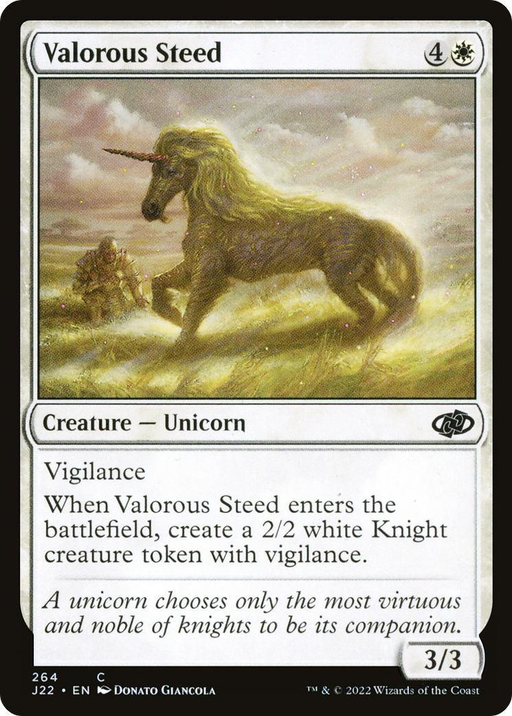 Valorous Steed (J22-264) - Jumpstart 2022 - Premium MTG Single from Wizards of the Coast - Just $0.08! Shop now at Game Crave Tournament Store