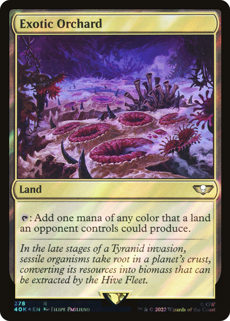 Exotic Orchard (40K-278★) - Warhammer 40,000 Commander Foil - Premium MTG Single from Wizards of the Coast - Just $1.22! Shop now at Game Crave Tournament Store