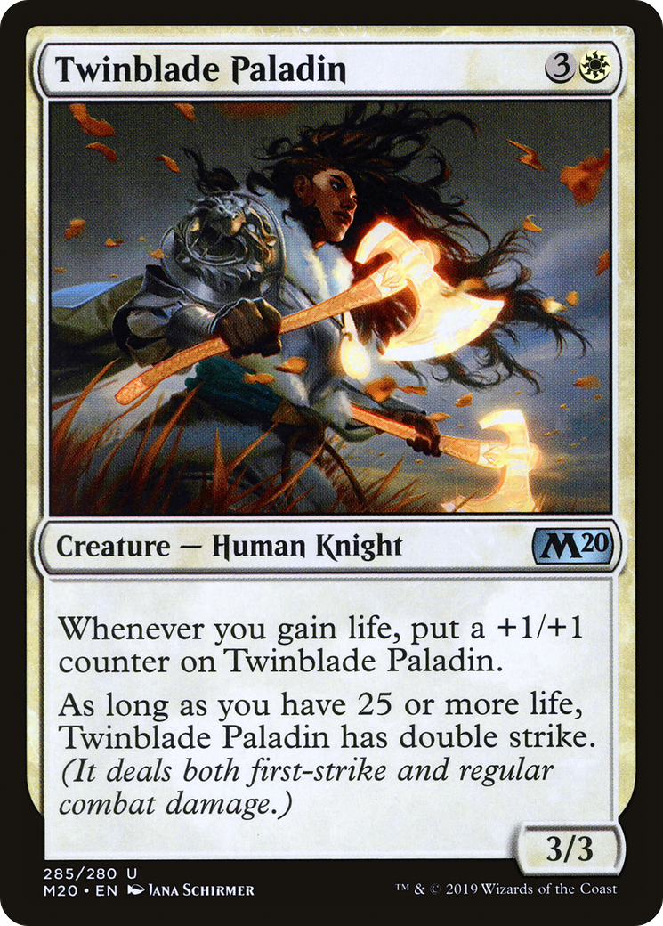 Twinblade Paladin (M20-285) - Core Set 2020 - Premium MTG Single from Wizards of the Coast - Just $0.13! Shop now at Game Crave Tournament Store