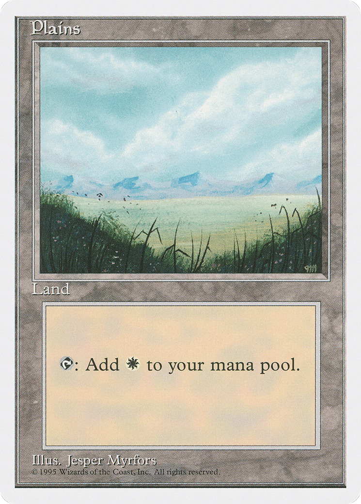 Plains (4ED-364) - Fourth Edition - Premium MTG Single from Wizards of the Coast - Just $0.17! Shop now at Game Crave Tournament Store