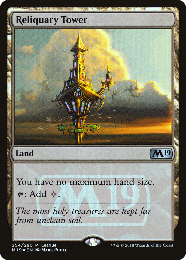 Reliquary Tower (PM19-254) - Core Set 2019 Promos Foil - Premium MTG Single from Wizards of the Coast - Just $1.24! Shop now at Game Crave Tournament Store
