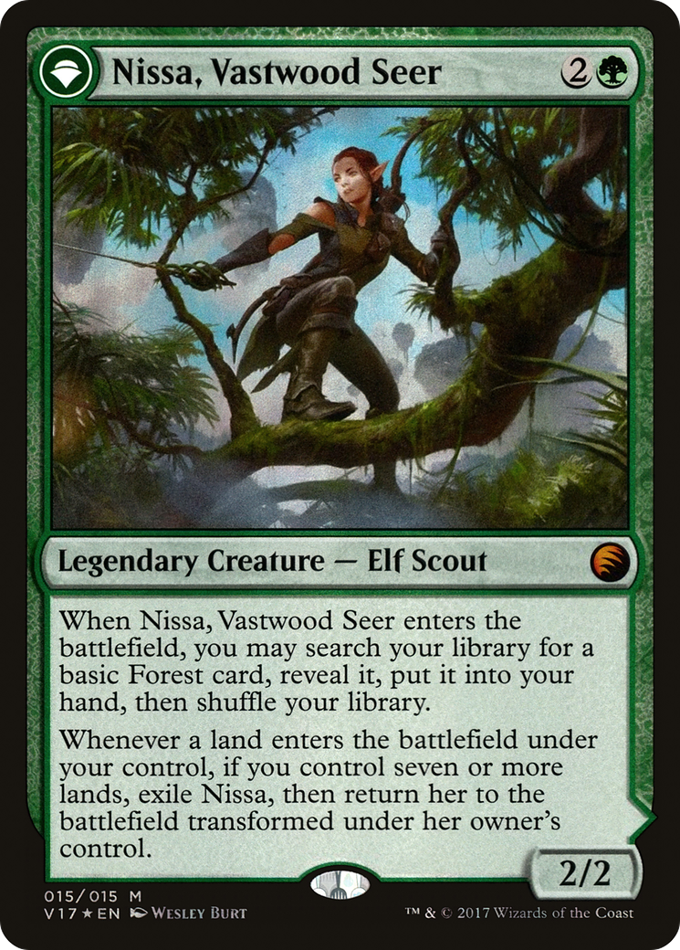 Nissa, Vastwood Seer // Nissa, Sage Animist (V17-015) - From the Vault: Transform: (originpwdfc) Foil - Premium MTG Single from Wizards of the Coast - Just $1.07! Shop now at Game Crave Tournament Store