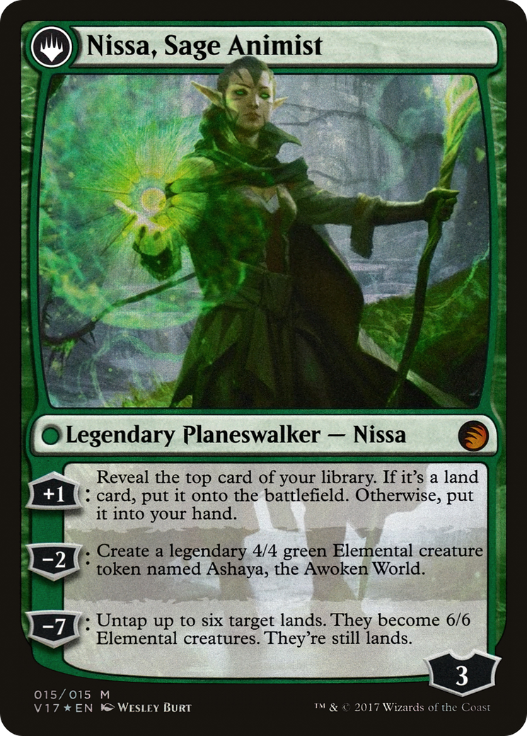 Nissa, Vastwood Seer // Nissa, Sage Animist (V17-015) - From the Vault: Transform: (originpwdfc) Foil - Premium MTG Single from Wizards of the Coast - Just $1.07! Shop now at Game Crave Tournament Store