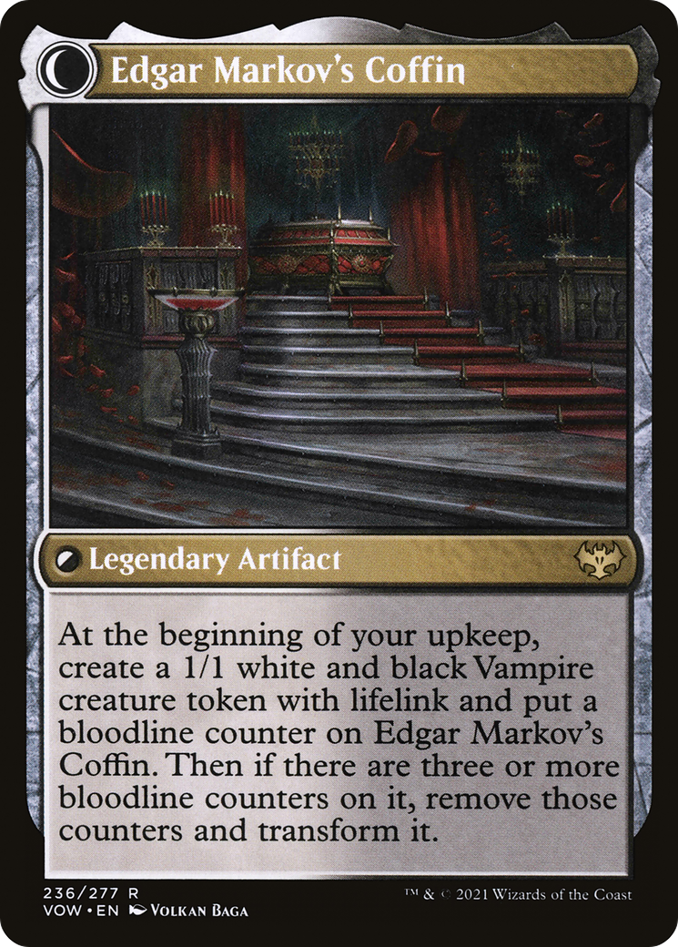 Edgar, Charmed Groom // Edgar Markov's Coffin (VOW-236) - Innistrad: Crimson Vow: (Double Faced Transform) Foil - Premium MTG Single from Wizards of the Coast - Just $4.51! Shop now at Game Crave Tournament Store