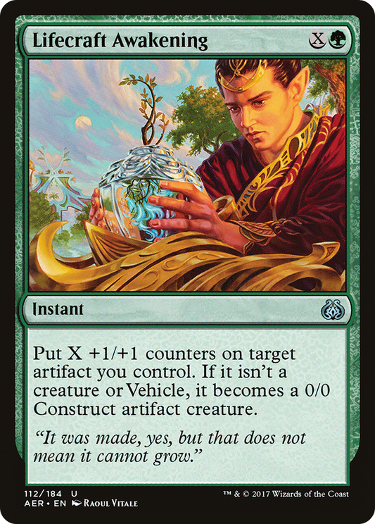 Lifecraft Awakening (AER-112) - Aether Revolt - Premium MTG Single from Wizards of the Coast - Just $0.25! Shop now at Game Crave Tournament Store