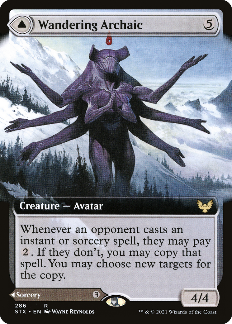 Wandering Archaic // Explore the Vastlands (STX-286) - Strixhaven: School of Mages: (Extended Art) - Premium MTG Single from Wizards of the Coast - Just $10.34! Shop now at Game Crave Tournament Store