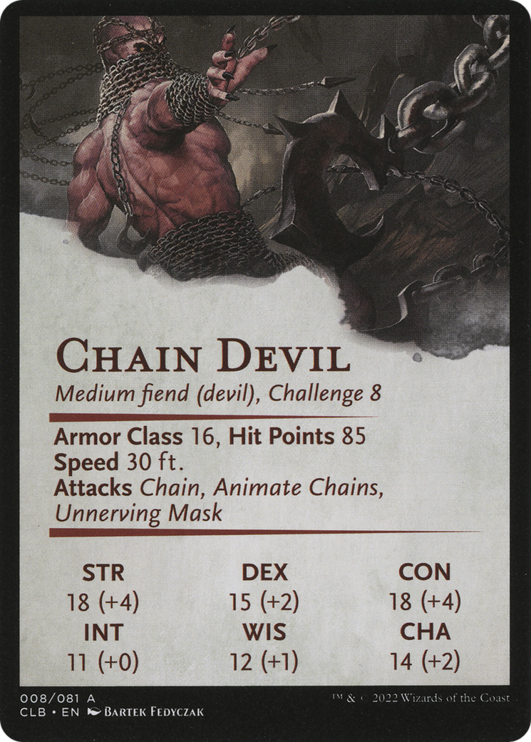 Chain Devil // Chain Devil (ACLB-008) - Battle for Baldur's Gate Art Series (Borderless) - Premium MTG Single from Wizards of the Coast - Just $0! Shop now at Game Crave Tournament Store