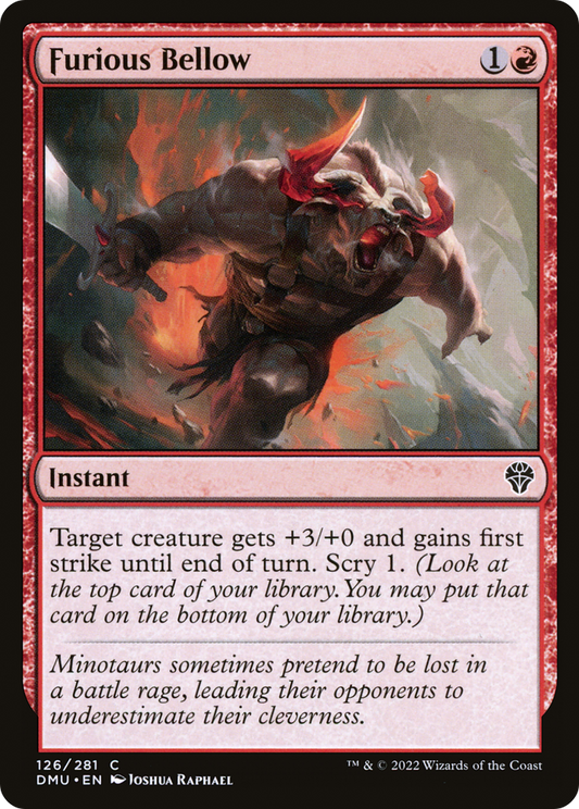 Furious Bellow (DMU-126) - Dominaria United - Premium MTG Single from Wizards of the Coast - Just $0.08! Shop now at Game Crave Tournament Store