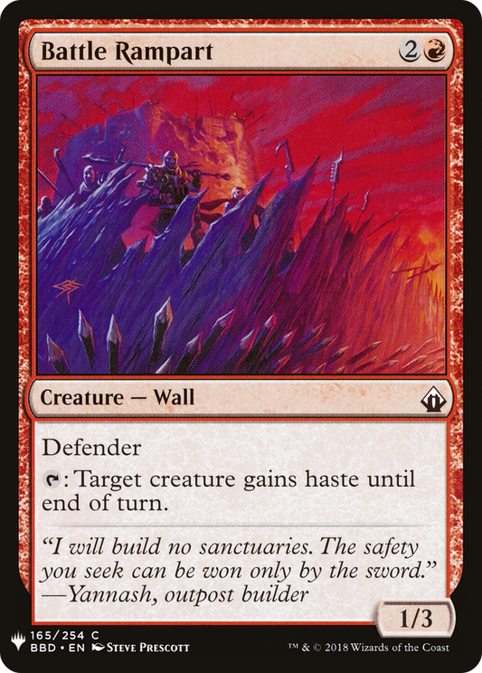 Battle Rampart (MB1-850) - Mystery Booster - Premium MTG Single from Wizards of the Coast - Just $0.08! Shop now at Game Crave Tournament Store