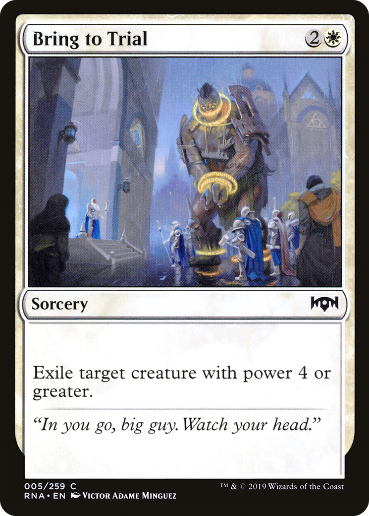 Bring to Trial (RNA-005) - Ravnica Allegiance - Premium MTG Single from Wizards of the Coast - Just $0.25! Shop now at Game Crave Tournament Store