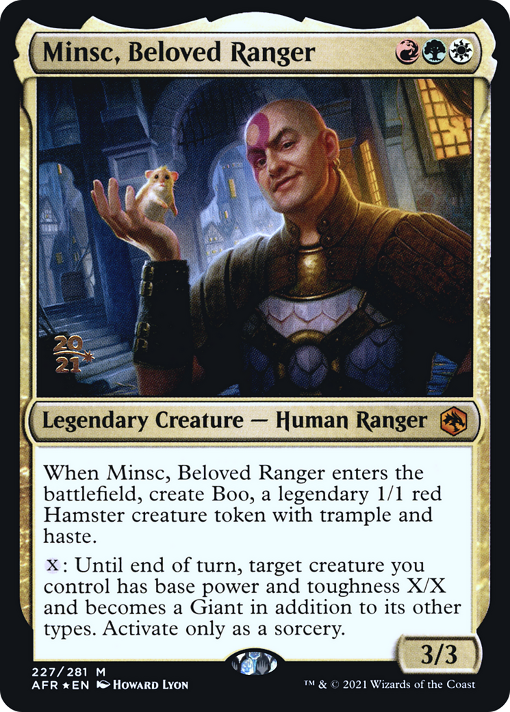 Minsc, Beloved Ranger (PAFR-227S) - Adventures in the Forgotten Realms Promos Foil - Premium MTG Single from Wizards of the Coast - Just $0.84! Shop now at Game Crave Tournament Store