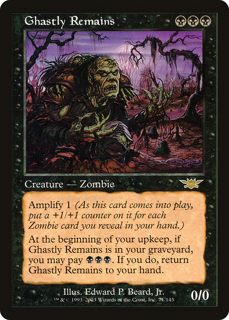 Ghastly Remains (LGN-071) - Legions - Premium MTG Single from Wizards of the Coast - Just $0.08! Shop now at Game Crave Tournament Store