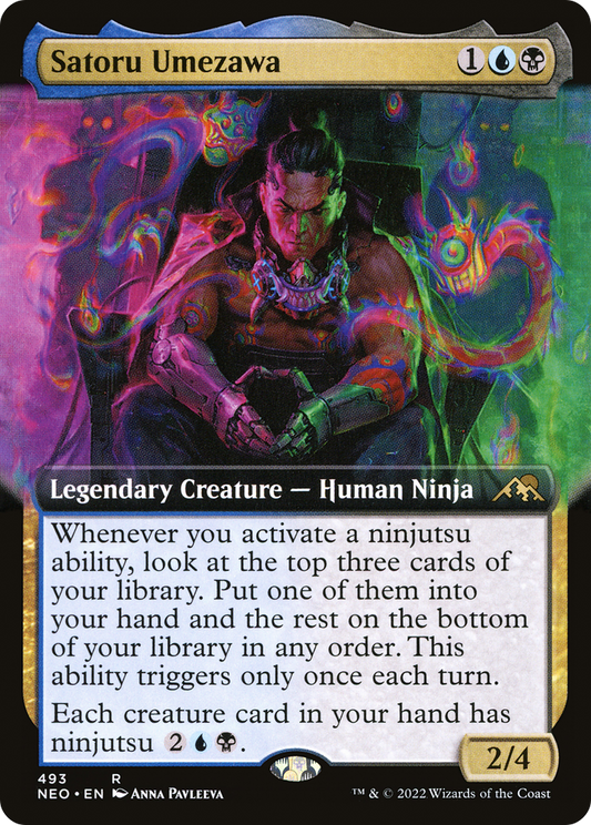Satoru Umezawa (NEO-493) - Kamigawa: Neon Dynasty: (Extended Art) Foil - Premium MTG Single from Wizards of the Coast - Just $0.50! Shop now at Game Crave Tournament Store