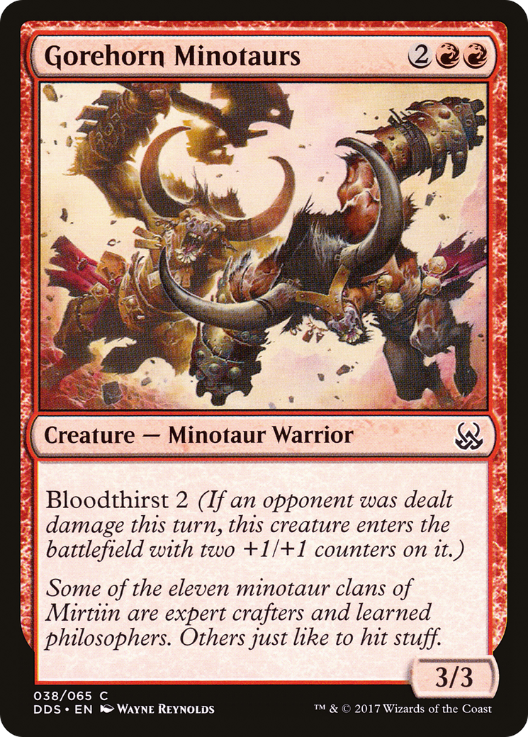 Gorehorn Minotaurs (DDS-038) - Duel Decks: Mind vs. Might - Premium MTG Single from Wizards of the Coast - Just $0.25! Shop now at Game Crave Tournament Store