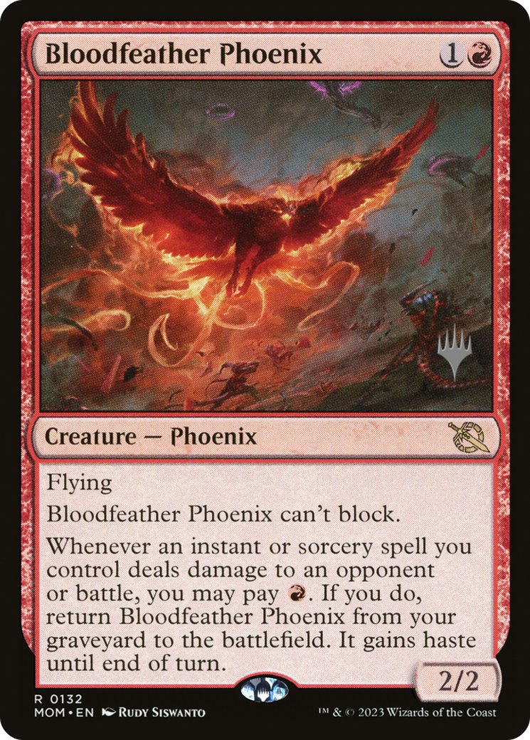 Bloodfeather Phoenix (PMOM-132P) - March of the Machine Promos - Premium MTG Single from Wizards of the Coast - Just $0.08! Shop now at Game Crave Tournament Store