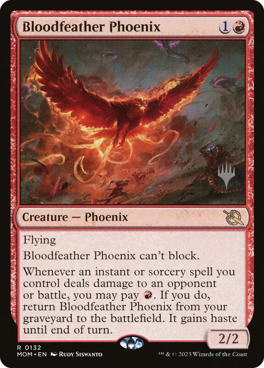 Bloodfeather Phoenix (PMOM-132P) - March of the Machine Promos - Premium MTG Single from Wizards of the Coast - Just $0.08! Shop now at Game Crave Tournament Store