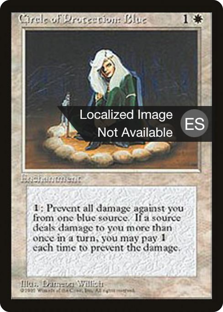Circle of Protection: Blue (4BB-015) - Fourth Edition Foreign Black Border - Premium MTG Single from Wizards of the Coast - Just $0.46! Shop now at Game Crave Tournament Store