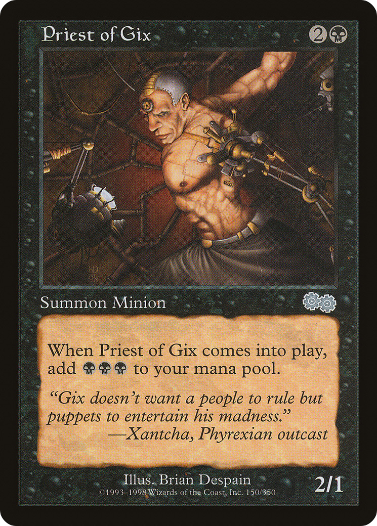 Priest of Gix (USG-150) - Urza's Saga - Premium MTG Single from Wizards of the Coast - Just $0.49! Shop now at Game Crave Tournament Store