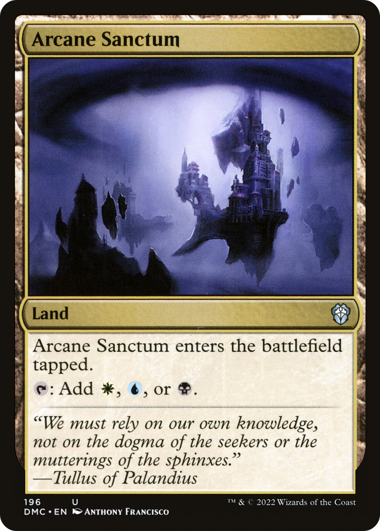 Arcane Sanctum (DMC-196) - Dominaria United Commander - Premium MTG Single from Wizards of the Coast - Just $0.10! Shop now at Game Crave Tournament Store