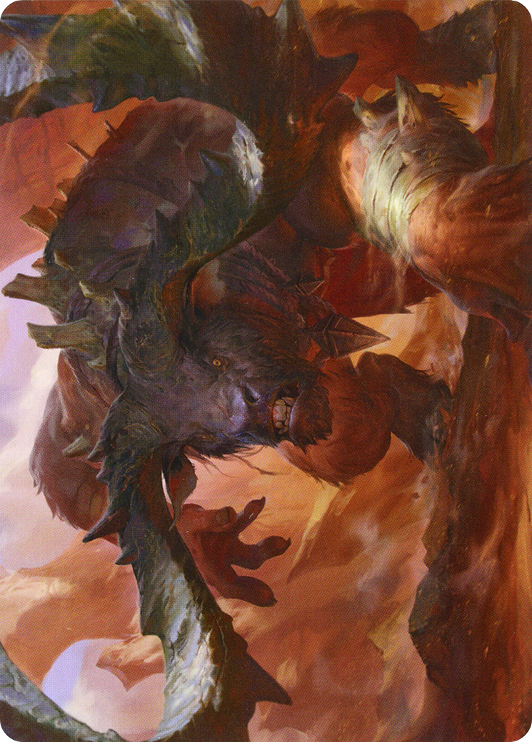 Moraug, Fury of Akoum // Moraug, Fury of Akoum (AZNR-066) - Zendikar Rising Art Series (Borderless) - Premium MTG Single from Wizards of the Coast - Just $0! Shop now at Game Crave Tournament Store