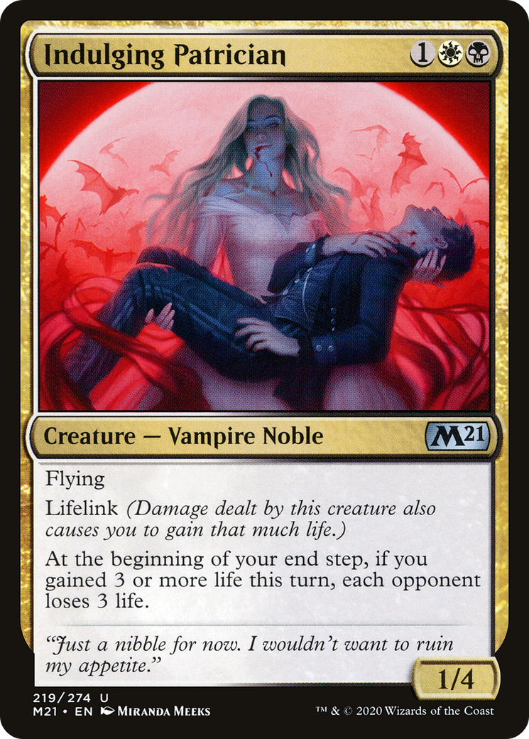 Indulging Patrician (M21-219) - Core Set 2021 Foil - Premium MTG Single from Wizards of the Coast - Just $0.50! Shop now at Game Crave Tournament Store