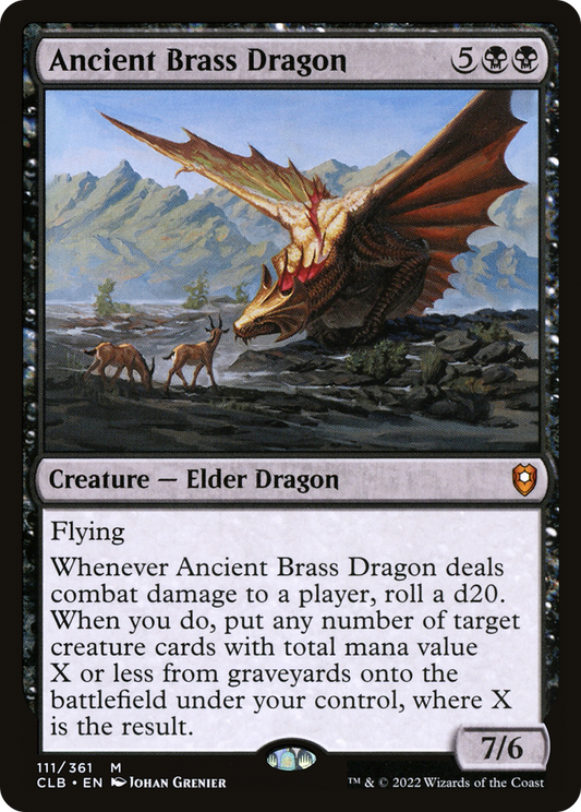 Ancient Brass Dragon (CLB-111) - Commander Legends: Battle for Baldur's Gate Foil - Premium MTG Single from Wizards of the Coast - Just $26.30! Shop now at Game Crave Tournament Store
