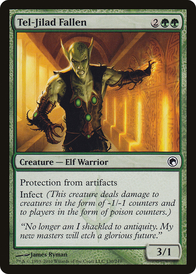 Tel-Jilad Fallen (SOM-130) - Scars of Mirrodin - Premium MTG Single from Wizards of the Coast - Just $0.25! Shop now at Game Crave Tournament Store