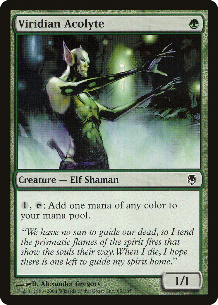 Viridian Acolyte (DST-089) - Darksteel Foil - Premium MTG Single from Wizards of the Coast - Just $0.08! Shop now at Game Crave Tournament Store