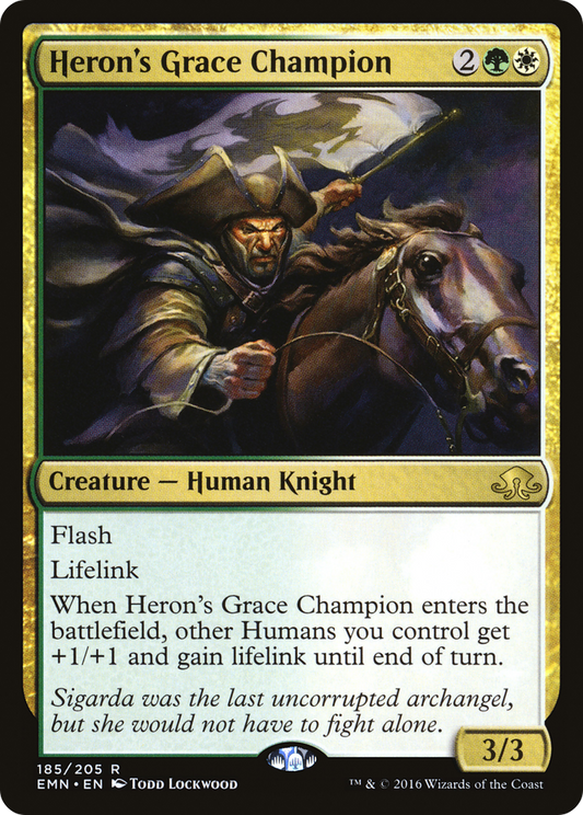 Heron's Grace Champion (EMN-185) - Eldritch Moon - Premium MTG Single from Wizards of the Coast - Just $0.08! Shop now at Game Crave Tournament Store