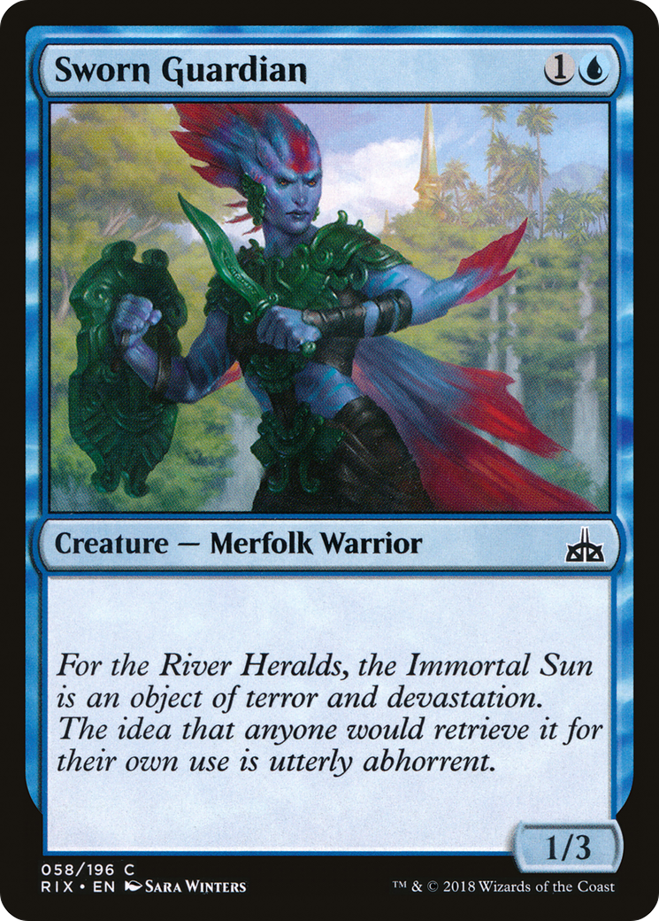 Sworn Guardian (RIX-058) - Rivals of Ixalan Foil - Premium MTG Single from Wizards of the Coast - Just $0.08! Shop now at Game Crave Tournament Store