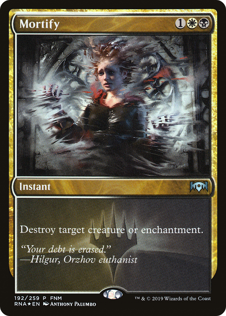 Mortify (PRNA-192) - Ravnica Allegiance Promos Foil - Premium MTG Single from Wizards of the Coast - Just $0.10! Shop now at Game Crave Tournament Store