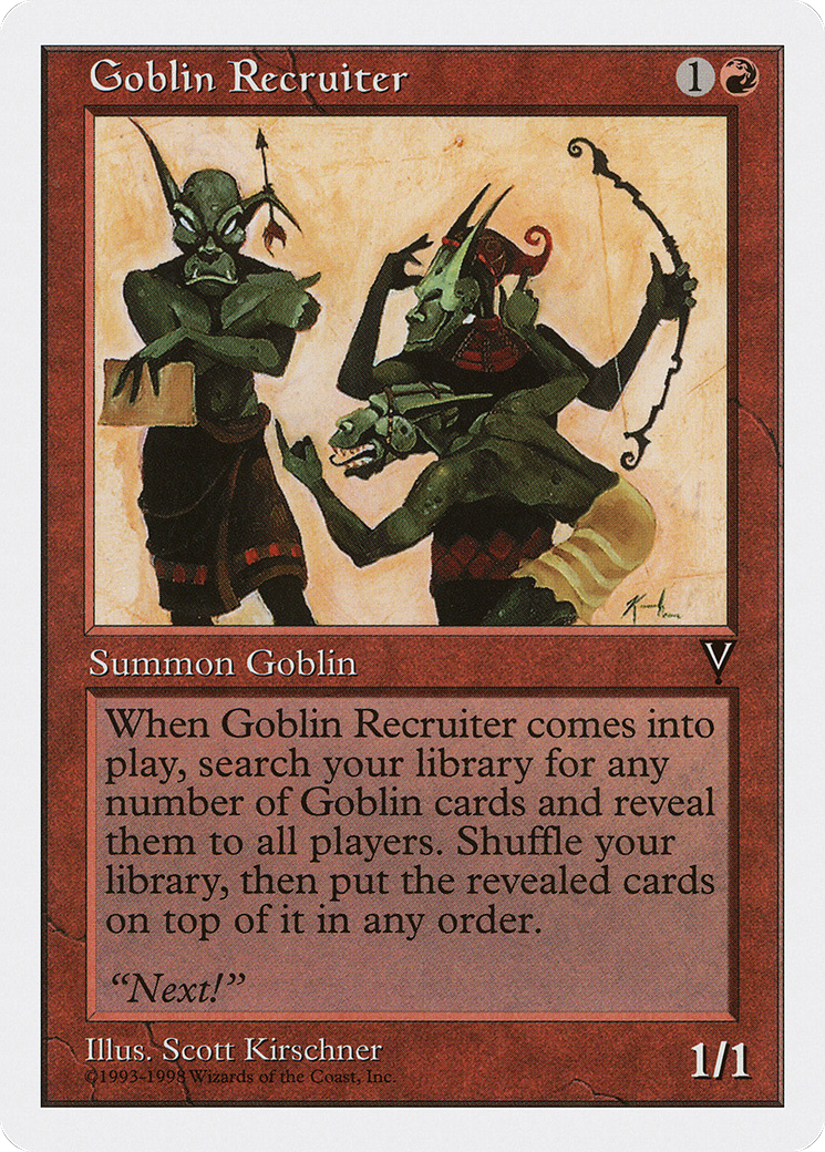 Goblin Recruiter (ATH-038) - Anthologies - Premium MTG Single from Wizards of the Coast - Just $1.48! Shop now at Game Crave Tournament Store