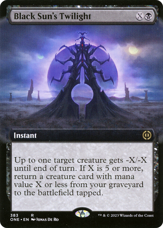 Black Sun's Twilight (ONE-383) - Phyrexia: All Will Be One: (Extended Art) Foil - Premium MTG Single from Wizards of the Coast - Just $0.28! Shop now at Game Crave Tournament Store